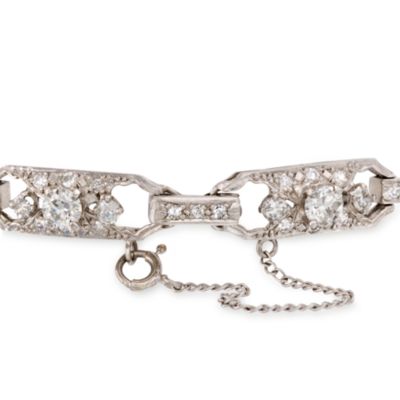 C. 1950 Vintage 5.87 ct. t.w. Diamond Bracelet in Platinum. 6.75" &mdash; Alt Image 3