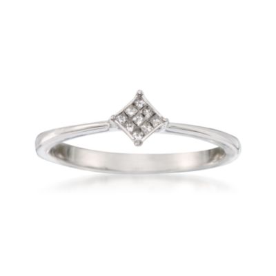 Sterling Silver Diamond Promise Ring &mdash; Alt Image 1