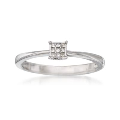 Sterling Silver Diamond Promise Ring &mdash; Alt Image 1
