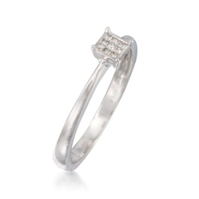 Sterling Silver Diamond Promise Ring &mdash; Alt Image 3