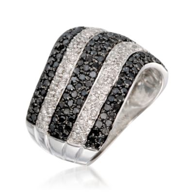 1.95 ct. t.w. Black and White Diamond Ring in Sterling Silver &mdash; Alt Image 3