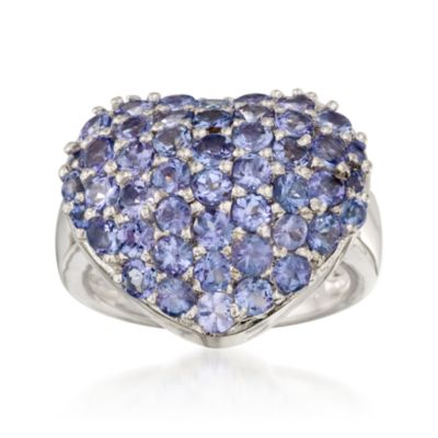 3.10 ct. t.w. Tanzanite Heart Ring In  Sterling Silver &mdash; Alt Image 1