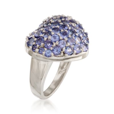 3.10 ct. t.w. Tanzanite Heart Ring In  Sterling Silver &mdash; Alt Image 3