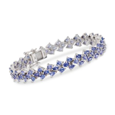 12.00 ct t.w. Tanzanite Bracelet in Sterling Silver. 8.25" &mdash; Alt Image 1