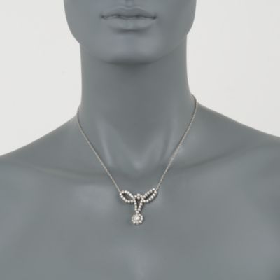 C. 1990 Vintage 1.95 ct. t.w. Diamond Necklace in 14kt White Gold. 16" &mdash; Alt Image 2