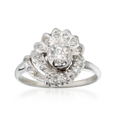 C. 1970 Vintage .50 ct. t.w. Diamond Ring In 14kt White Gold. Size 5.75 &mdash; Alt Image 1