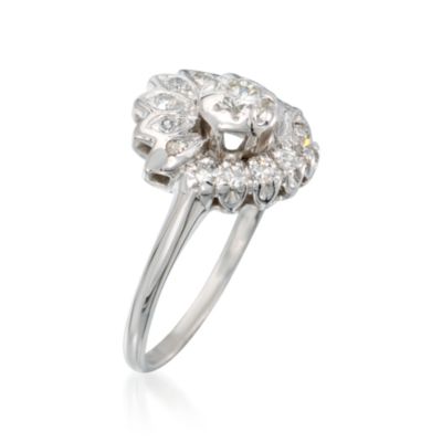 C. 1970 Vintage .50 ct. t.w. Diamond Ring In 14kt White Gold. Size 5.75 &mdash; Alt Image 3