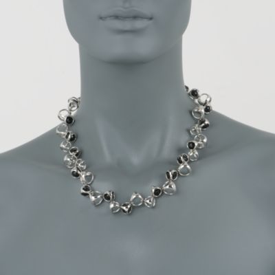 Di Modolo Black Onyx Link Necklace In Sterling Silver. 18.5" &mdash; Alt Image 2