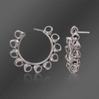 Di Modolo "Triadra" Sterling Silver Hoop Earrings &mdash; Alt Image 1