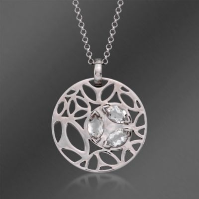 Di Modolo 2.37 ct. t.w. "Medallion" Rock Crystal Quartz Necklace in Sterling Silver. 16" &mdash; Alt Image 1