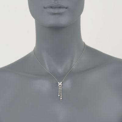 C. 1990. Vintage Tiffany Jewelry 1.00 ct. t.w. Diamond Lariat Necklace in Platinum. 16" &mdash; Alt Image 2