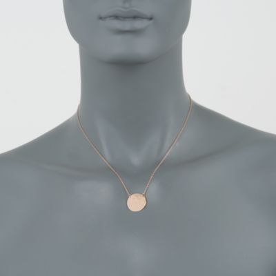 14k Rose Gold Round 3 Initial Monogram Pendant Necklace. 16" &mdash; Alt Image 2