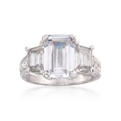 5.35 ct. t.w. CZ Ring in Sterling Silver &mdash; Alt Image 1