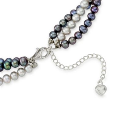 Triple-Strand 5-9mm Pearl Necklace With Sterling Silver Clasp &mdash; Alt Image 3