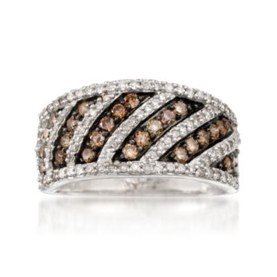 1.00 ct. t.w. Brown and White Diamond Ring In Sterling Silver &mdash; Alt Image 1