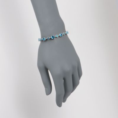 Opal and 16.40 ct. t.w. Topaz Bracelet In Sterling Silver. 7" &mdash; Alt Image 2