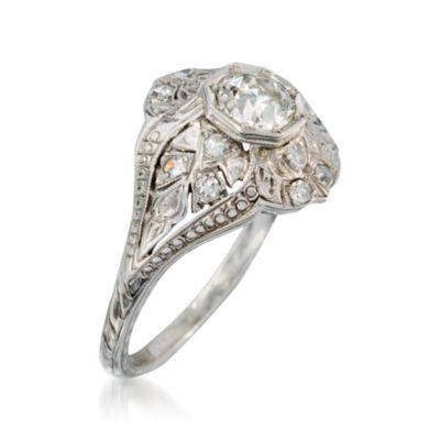 C. 1990 Vintage .75 ct. t.w. Diamond Ring in 18kt White Gold. Size 6.5 &mdash; Alt Image 3