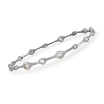 3.50 ct. t.w. CZ Station Bangle Bracelet in Sterling Silver &mdash; Alt Image 1