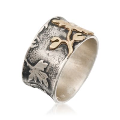 Two-Tone Leaf Ring. Size 6 &mdash; Alt Image 3