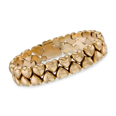 C. 1994 Vintage Cartier Heart Bracelet in 18kt Yellow Gold. 6.5" &mdash; Alt Image 1