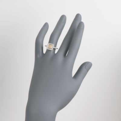 Certified 1.55 ct. t.w. Yellow and White Diamond Ring in 18kt Two-Tone Gold &mdash; Alt Image 2