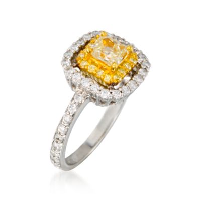 1.35 ct. t.w. Yellow and White Diamond Engagement Ring in 18kt Two-Tone Gold. Size 6.5 &mdash; Alt Image 3