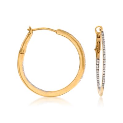 .20 ct. t.w. Diamond In-And-Out Hoop Earrings in Vermeil &mdash; Alt Image 1