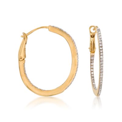 .20 ct. t.w. Diamond In-And-Out Hoop Earrings in Vermeil &mdash; Alt Image 1