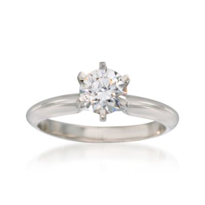 14kt White Gold Six-Prong Engagement Ring Setting &mdash; Alt Image 1