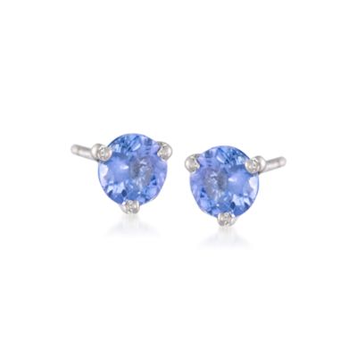 1.15 ct. t.w. Tanzanite Stud Earrings in Sterling Silver &mdash; Alt Image 1
