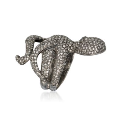 1.80 ct. t.w. Natural Diamond Octopus Ring in Sterling Silver. Size 5 &mdash; Alt Image 3