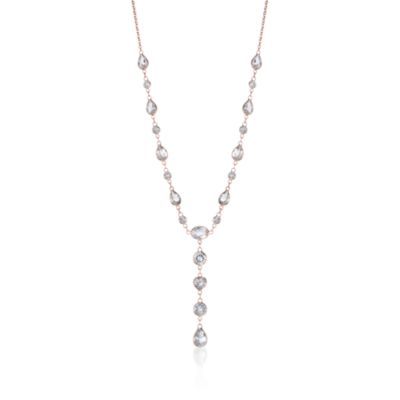 5.15 ct. t.w. White Topaz Necklace in 14kt Rose Gold. 18" &mdash; Alt Image 1