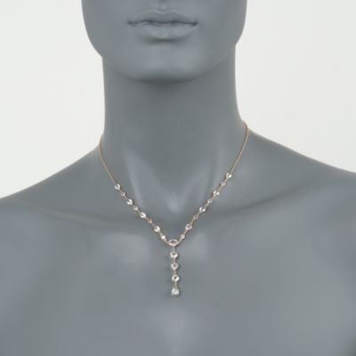 5.15 ct. t.w. White Topaz Necklace in 14kt Rose Gold. 18" &mdash; Alt Image 2