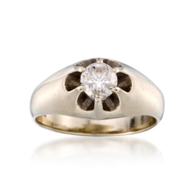 C. 1980. Vintage .90 Carat Diamond Ring in 14kt White Gold. Size 9.75 &mdash; Alt Image 1
