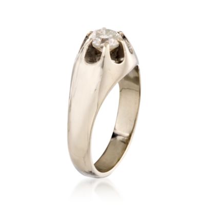 C. 1980. Vintage .90 Carat Diamond Ring in 14kt White Gold. Size 9.75 &mdash; Alt Image 2
