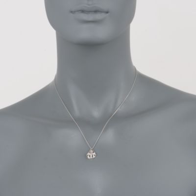 C. 1990 Vintage .15 ct. t.w. Diamond Pendant Necklace in 14kt White Gold. 17" &mdash; Alt Image 2