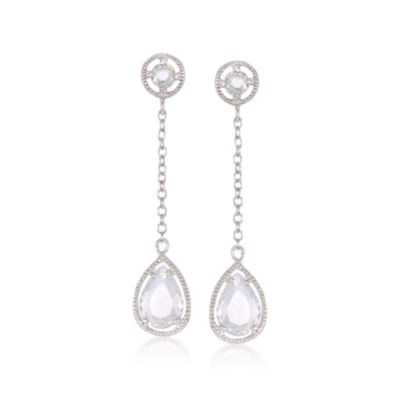 4.50 ct. t.w. CZ Linear Earrings in Sterling Silver &mdash; Alt Image 1