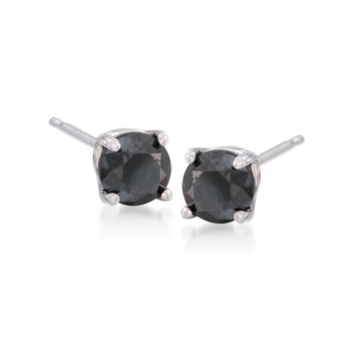 1.25 ct. t.w. Black Diamond Stud Earrings In Sterling Silver &mdash; Alt Image 1