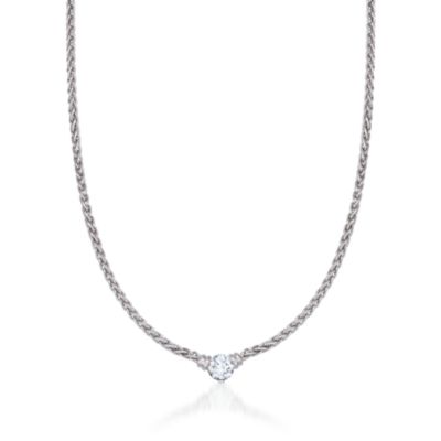 C. 1990 Vintage Scott Kay 1.06 Carat Diamond Necklace in Platinum. 21" &mdash; Alt Image 1