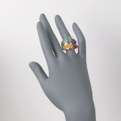Multicolored Jade Ring in Sterling Silver &mdash; Alt Image 2