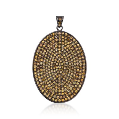 5.75 ct. t.w. Yellow Sapphire Pendant in Sterling Silver &mdash; Alt Image 1