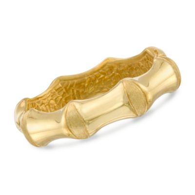 Italian Vermeil Bamboo-Style Bangle Bracelet &mdash; Alt Image 1