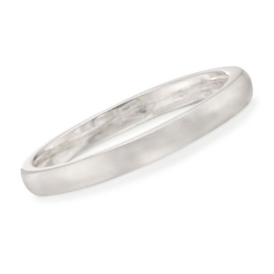 Italian Sterling Silver Brushed Finish Bangle &mdash; Alt Image 1