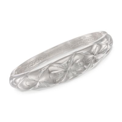 Italian Sterling Silver Stackable Quilted Bangle &mdash; Alt Image 1