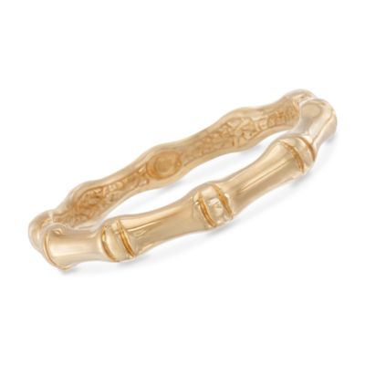 Italian Vermeil Bamboo Bangle Bracelet &mdash; Alt Image 1