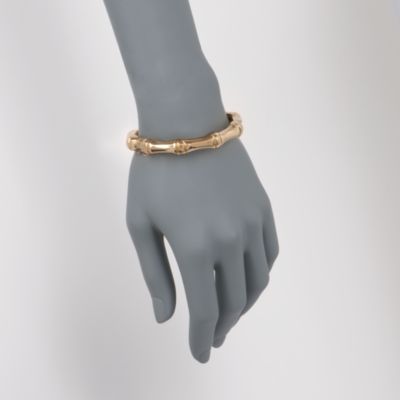 Italian Vermeil Bamboo Bangle Bracelet &mdash; Alt Image 2