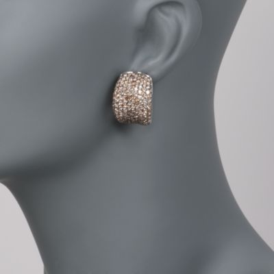 Roberto Coin "Fantasia" 10.82 ct. t.w. Brown Diamond Earrings in 18kt White Gold &mdash; Alt Image 2