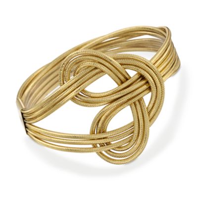 Italian 14kt Yellow Gold Flex Knot Bangle &mdash; Alt Image 1