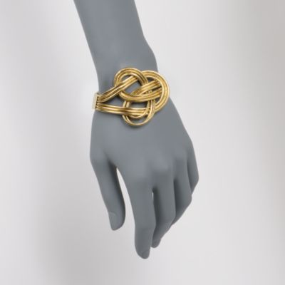 Italian 14kt Yellow Gold Flex Knot Bangle &mdash; Alt Image 2