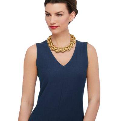 Italian Knot-Link Flex Statement Necklace With 14kt Yellow Gold &mdash; Alt Image 2